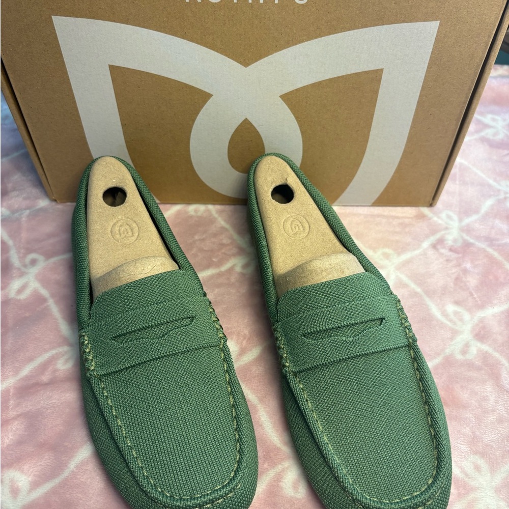 Rothy's Green Slip-On Loafers
